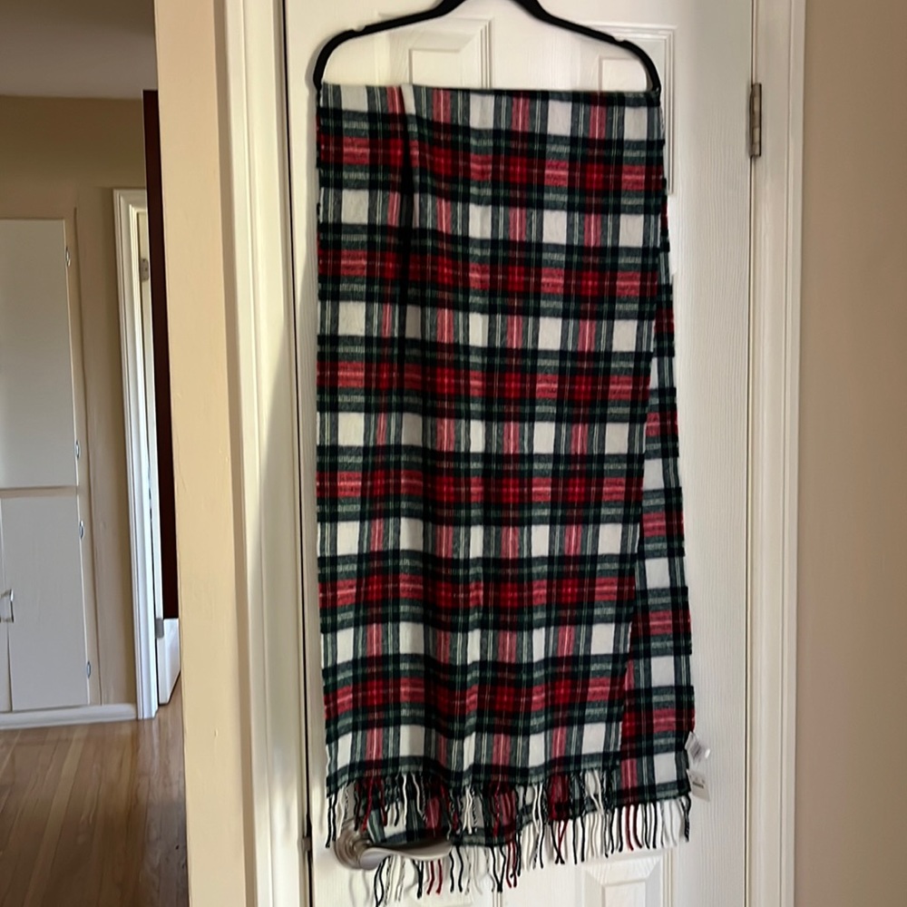 J Crew Plaid Wool Scarf